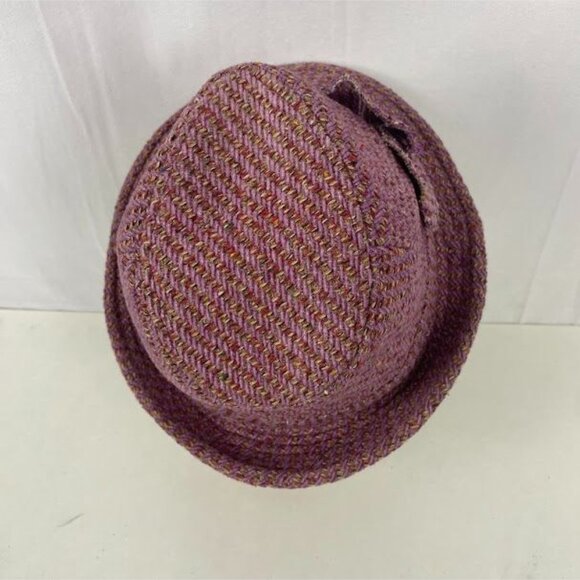 Tweed Pink Women's Fedora Style Hat Wool Blend Size 56. - Picture 4 of 6